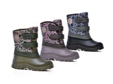 Xinming Shoes Hook-and-Loop Camo Kids Snow Boots