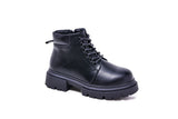 Xinming Shoes Childrens Leather Lace-up Ankle Boots