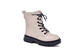 Xinming Shoes Girls Lace-up Leather Boots