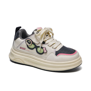 Xinming Shoes Cartoon Glasses Sneakers