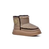 Xinming Shoes Polar Fleece and Leather Snow Boots