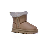 Xinming Shoes Cementing PU Snow Boots Side Zipper